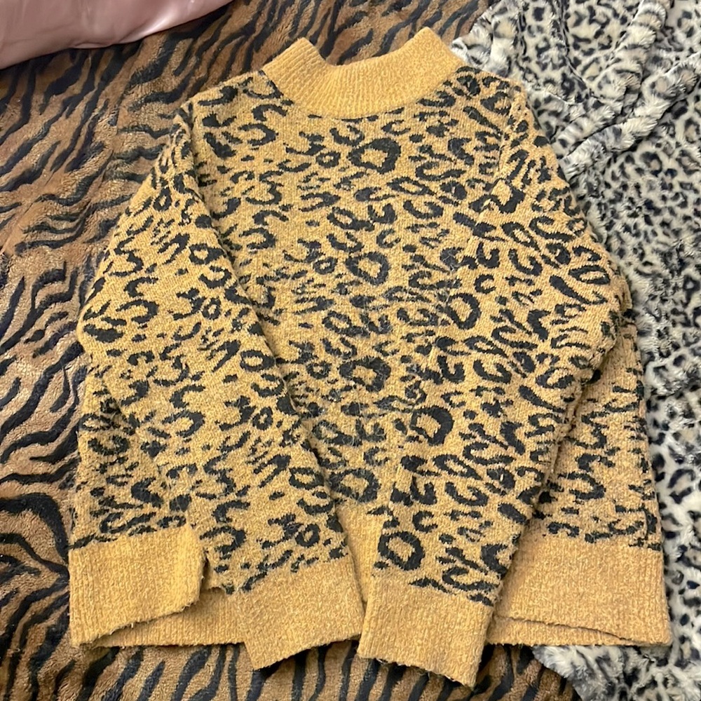 Leopard Print Thick Long sleeve Sweater
